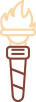 Torch Line Two Color Icon vector