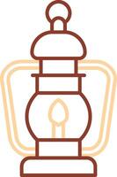 Oil lamp Line Two Color Icon vector