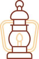 Oil lamp Line Two Color Icon vector