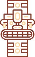 Totem Line Two Color Icon vector