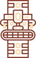 Totem Line Two Color Icon vector