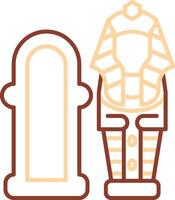 Sarcophagus Line Two Color Icon vector