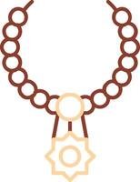 Necklace Line Two Color Icon vector