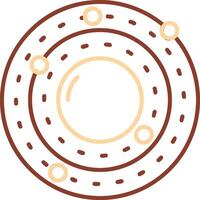 Solar system Line Two Color Icon vector