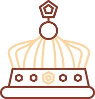 Crown Line Two Color Icon vector