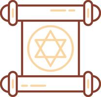 Papyrus Line Two Color Icon vector
