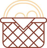 Basket Line Two Color Icon vector