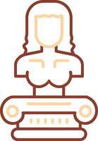 Sculputure Line Two Color Icon vector