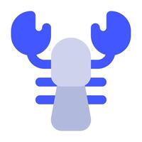 Lobster Icon Food and Beverages for Web, app, uiux, infographic, etc vector