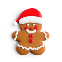 AI generated gingerbread gingerbread man on transparent background png