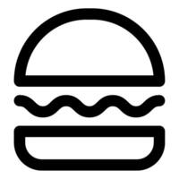 hamburguesa icono comida y bebidas para web, aplicación, uiux, infografía, etc vector