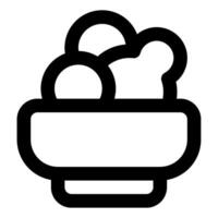 ensalada icono comida y bebidas para web, aplicación, uiux, infografía, etc vector