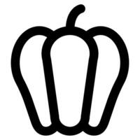 Bell Pepper Icon Food and Beverages for Web, app, uiux, infographic, etc vector