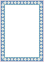 Decorative pattern frame with floral ornaments for cards and invitations png