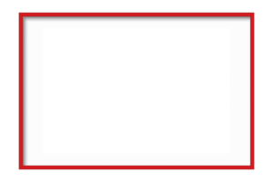 Red Metal Frame with White Mat No Background png