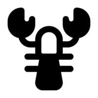 Lobster Icon Food and Beverages for Web, app, uiux, infographic, etc vector