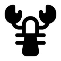 Lobster Icon Food and Beverages for Web, app, uiux, infographic, etc vector