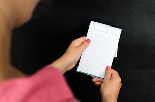 Empty notebook mockup template for banners and other design purposes, empty blank papers photo