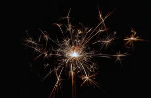 Fireworks background. New Year, Christmas of birthday celebration. Festive mood photo