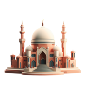 AI generated illustration of simple 3d mosque ai generated png