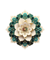 AI generated illustration of paper flower with islamic ornament ai generated png