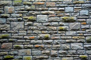 Brick wall pattern background, brick house walls texture photo