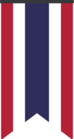 Flat design illustration of Thailand flag. png