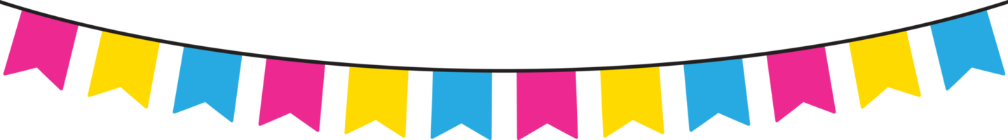 roze, geel, en blauw gekleurde partij gors, net zo de kleuren van de pansexueel vlag. lgbtqi concept. vlak ontwerp illustratie. png