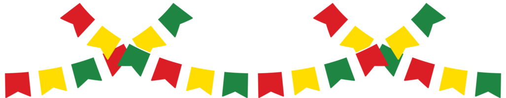 Red, yellow and green colored party bunting as the colors of the Black History Month flag. Flat design illustration. png