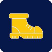 Boot Glyph Square Two Color Icon vector