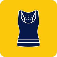 Tank Top Glyph Square Two Color Icon vector