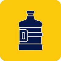 Water Flask Glyph Square Two Color Icon vector