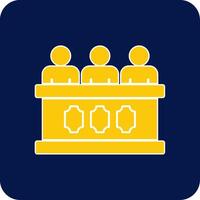 Panel of judges Glyph Square Two Color Icon vector