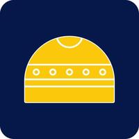 Cap Glyph Square Two Color Icon vector
