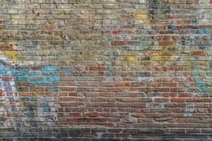 Brick wall pattern background, brick house walls texture photo