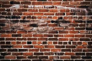 Brick wall pattern background, brick house walls texture photo