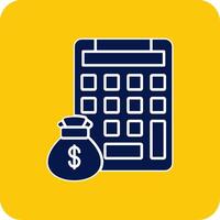 Calculating Glyph Square Two Color Icon vector