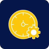 Time Management Glyph Square Two Color Icon vector