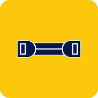 Chest Expander Glyph Square Two Color Icon vector