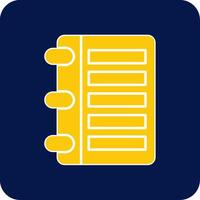 Diary Glyph Square Two Color Icon vector