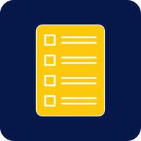 Task List Glyph Square Two Color Icon vector
