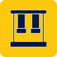 Trapeze Glyph Square Two Color Icon vector