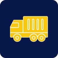 Truck Glyph Square Two Color Icon vector