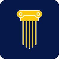 Greek Pillars Glyph Square Two Color Icon vector
