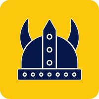 Viking Glyph Square Two Color Icon vector