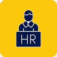 Human Resources Glyph Square Two Color Icon vector