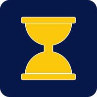 Hourglass Glyph Square Two Color Icon vector