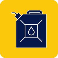 Gas Can Glyph Square Two Color Icon vector