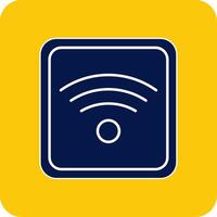 Wifi Glyph Square Two Color Icon vector