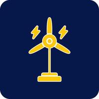 Eolic Turbine Glyph Square Two Color Icon vector